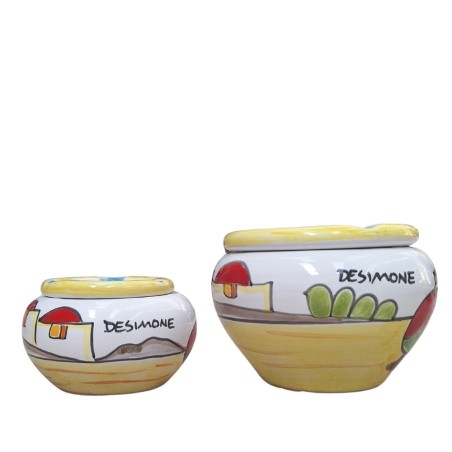 Handmade ceramic Windproof Ashtray Dammusi Elaborato de simone Sicilian pottery Handmade ceramic Windproof Ashtray Dammusi Elaborato de simone Sicilian pottery